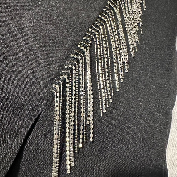 NWT Vero Moda Kasey Rhinestone Fringe Mini Skirt - size S - Picture 5 of 7